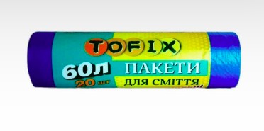 Пакети для сміття Tofix 60*100, оптимальні